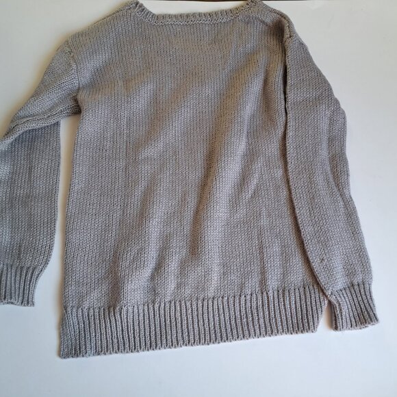 Justice Snow cool silver penguins sequins sweater silver NWT size 6 Christmas - Picture 3 of 4